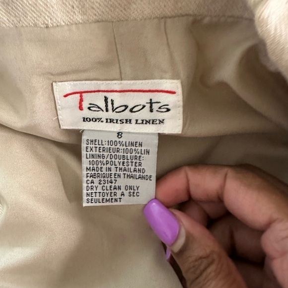Vintage Talbots linen single-breasted blazer - Picture 7 of 7